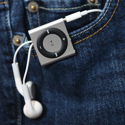 APPLE® iPod® Shuffle - Listen to your favorite songs anywhere!  Digital audio system with 2GB holds up to 500 songs. Includes earphones with remote and USB cable.